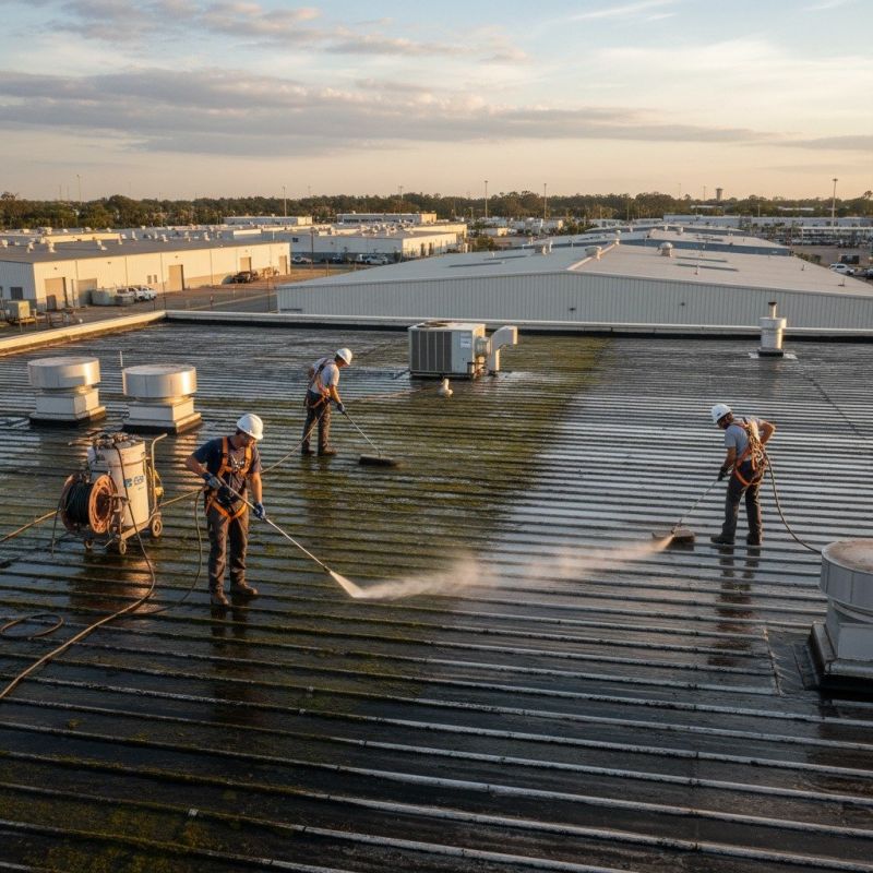 Metal Roof Cleaning detail
